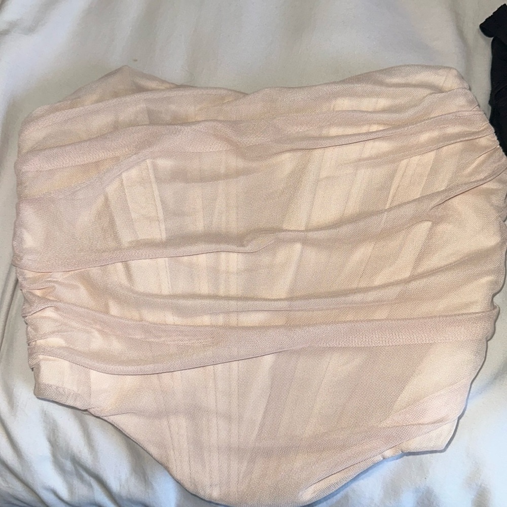 Cream  tube top corset